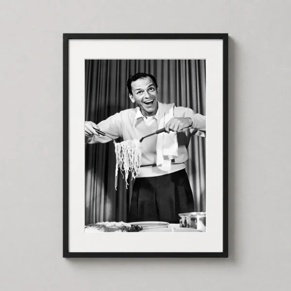 Frank Sinatra Eating Spaghetti Kitchen Wall Art Photography Print