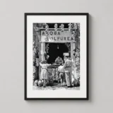 Vintage Italian Lemonade Seller Black and White Photography Print