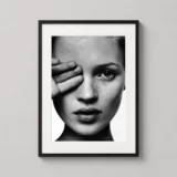 Kate Moss Blind Eye Fashion Photography Black and White Photography Print