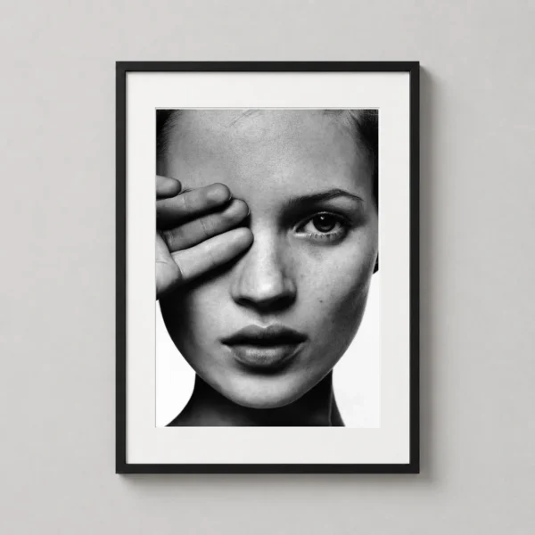 Kate Moss Blind Eye Fashion Photography Black and White Photography Print