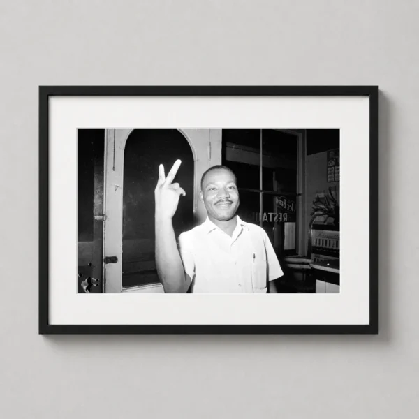 Martin Luther King Jr.. Peace Sign Photography Print