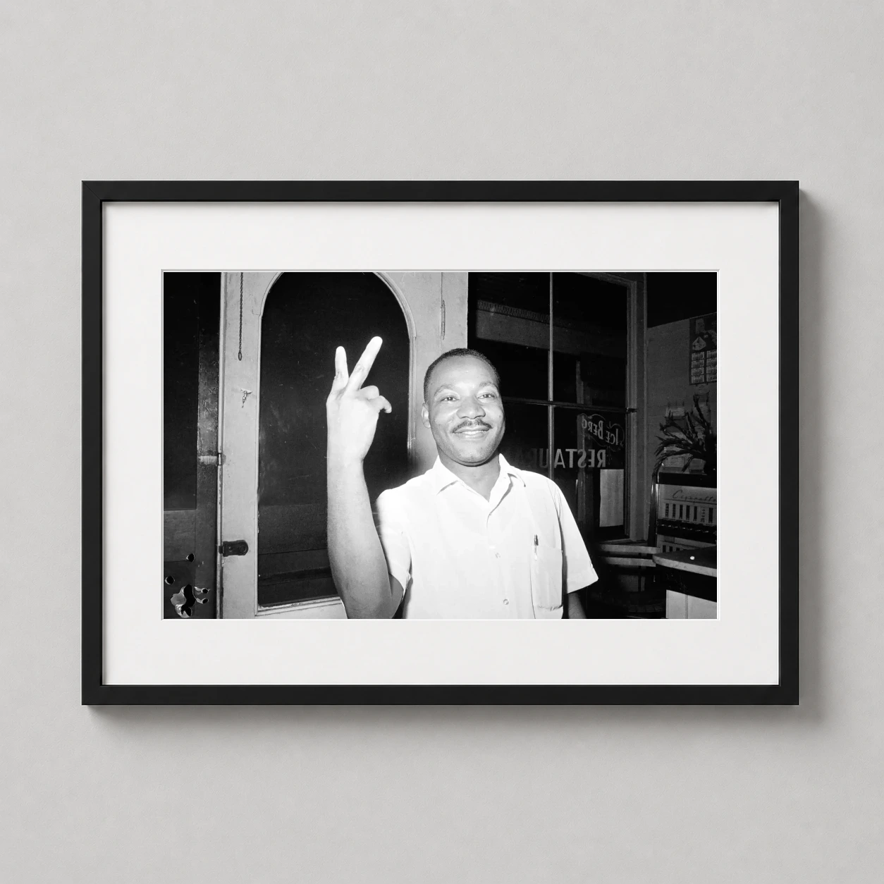 Martin Luther King — candid black and white photograph of Dr. Martin Luther King Jr.