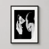 Sade Adu Shard Mirror Portrait Black and White Photography Print