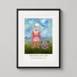 Girl with Death Mask 1938, Frida Kahlo Portrait Art Print