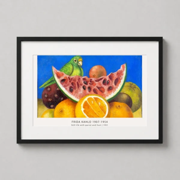 Still Life with Parrot and Fruit 1951 Frida Kahlo Wall Art Print