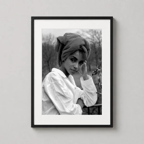 Sade Adu Black and White Portrait, Vintage Music Photography Print