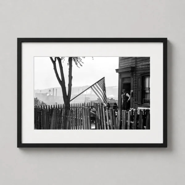 1941 Pittsburgh Flag Day Photography, Historical Wall Photography Print