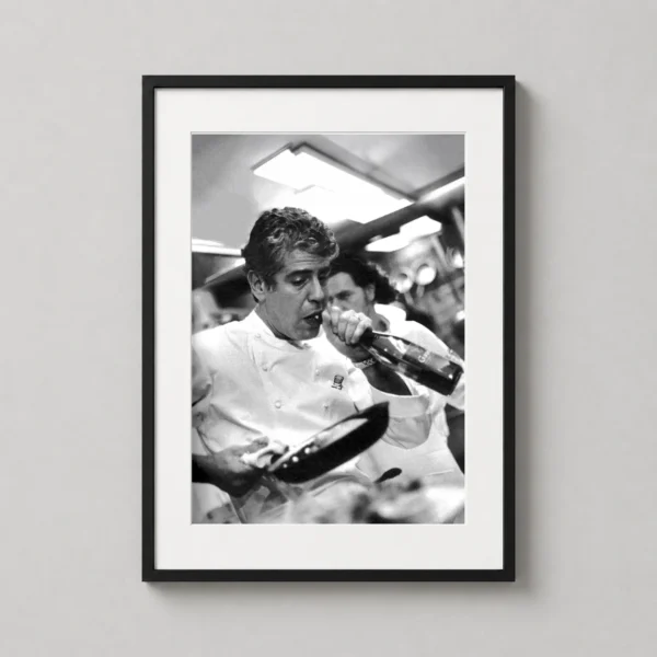 Anthony Bourdain Kitchen Photography Black and White Photography Print