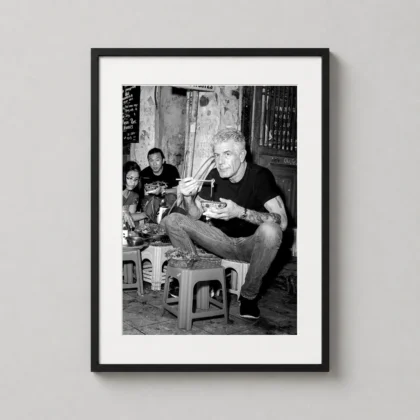 Anthony Bourdain poster Bourdain wall art print | MerchFuse framed wall art mockup