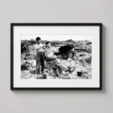 Vintage 1945 Army Barber Photography, WW2 Soldier Photography Print