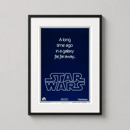 1977 Star Wars Teaser Poster for A New Hope vintage sci-fi movie wall art display by MerchFuse