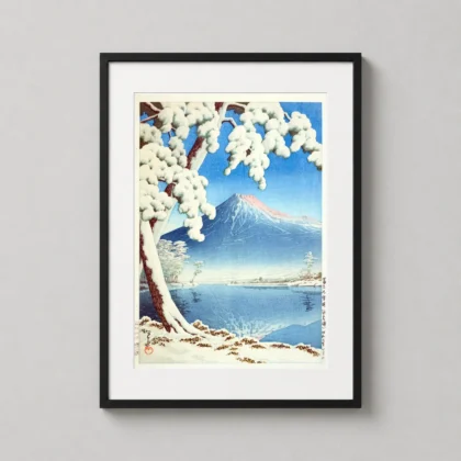 Authentic Mount Fuji Snow Art - Japanese woodblock print from MerchFuse