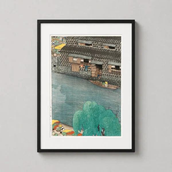 Daikon Riverbank Tokyo Kawase Hasui Japanese Art Print