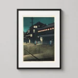 Soemon-cho Osaka by Kawase Hasui, Japanese Woodblock Art Print