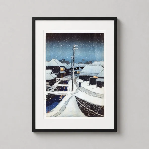 Terashima Village Evening Snow by Kawase Hasui Art Print