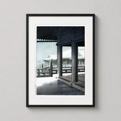 Exclusive Kiyomizu Temple Snow Art - Japanese woodblock print from MerchFuse