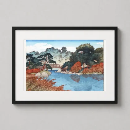 Classic Japanese Garden Print 1920 - Japanese woodblock print from MerchFuse