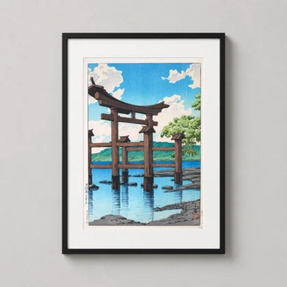 Lake Tazawa Art 1926 Kawase Hasui Japanese woodblock Japanese woodblock print by MerchFuse