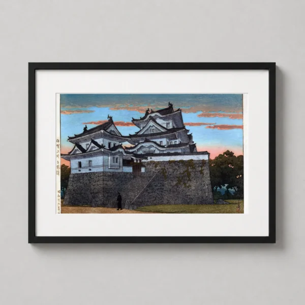 Iga Ueno Castle Japanese Woodblock Art Print