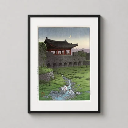 Classic Kawase Hasui Suwon Art - Japanese woodblock print from MerchFuse