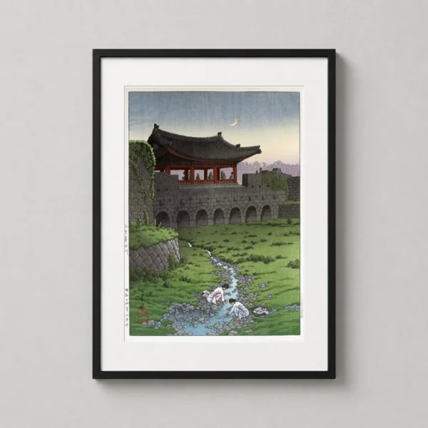 Suwon Hwasa Gate Kawase Hasui Japanese Woodblock Art Print