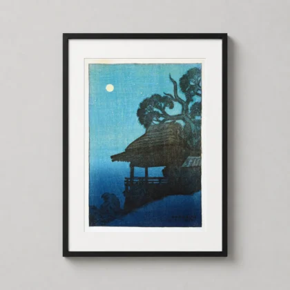 Classic Ishiyama Temple Art Print - Japanese woodblock print from MerchFuse