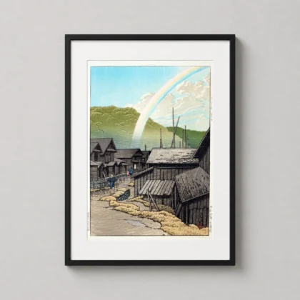 Classic Hasui Kawase Aomori Art - Japanese woodblock print from MerchFuse
