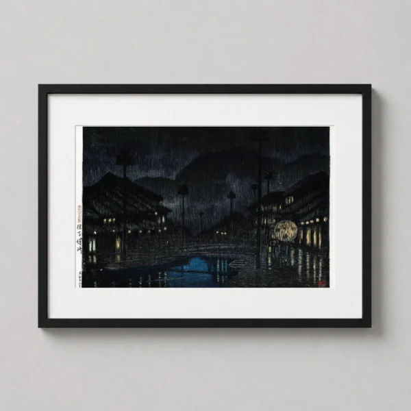 Kinosaki Tajima Japanese Woodblock Art Print by Kawase Hasui