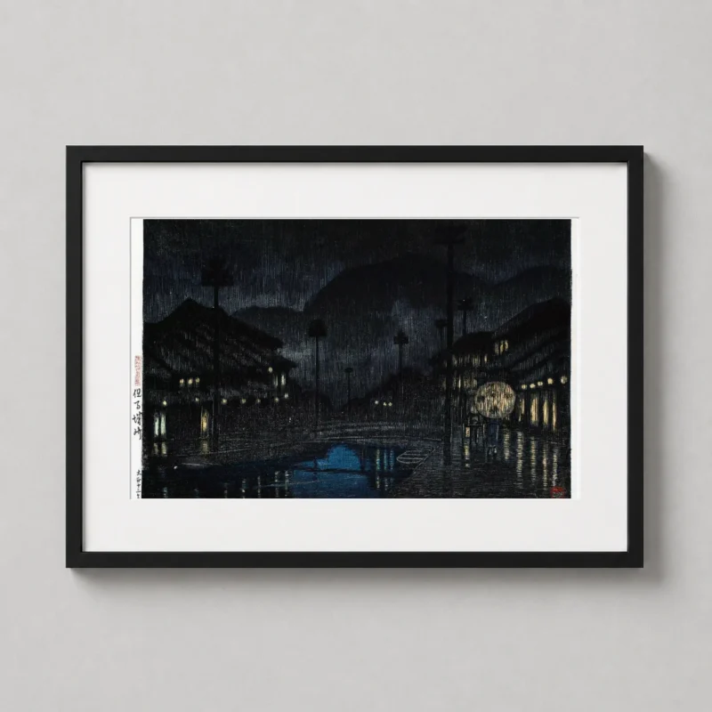 Kinosaki Tajima Japanese Woodblock Art Print by Kawase Hasui