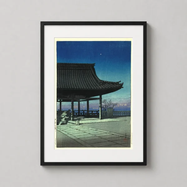 Kawase Hasui Kozu District Osaka Evening Woodblock Art Print