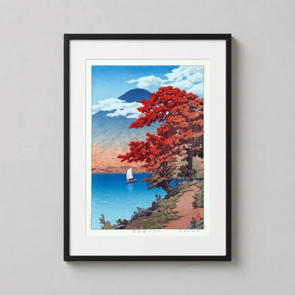 Lake Chuzenji at Nikko, Kawase Hasui Japanese Woodblock Art Print