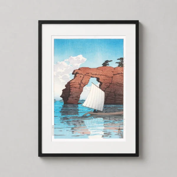 Matsushima Zaimokujima Japanese Woodblock Art Print by Kawase Hasui