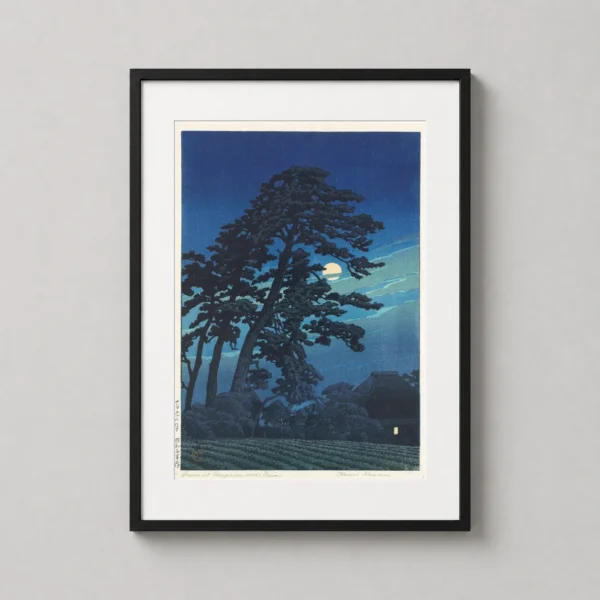 Moon at Magome near Omori Japanese Woodblock Art Print