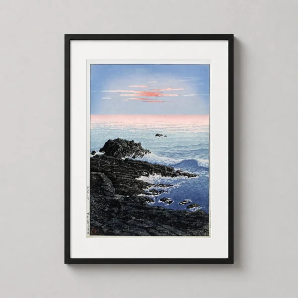 Cape Inubo, Choshi Morning Japanese Woodblock Landscape Art Print