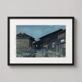 Hasui Kawase Rain in Nisaka 1942 Woodblock Japanese Art Print
