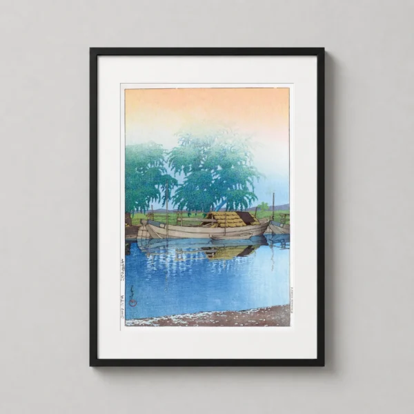 Morning at Tsuchiura, 1931 Hasui Kawase Japanese Art Print