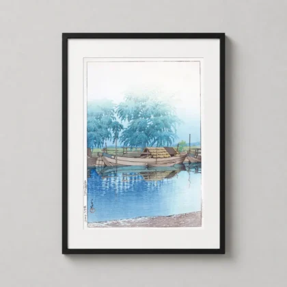 Classic Tsuchiura Morning Art Print - Japanese woodblock print from MerchFuse