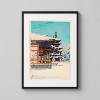 Authentic Nara Yakushiji Art Print - Japanese woodblock print from MerchFuse