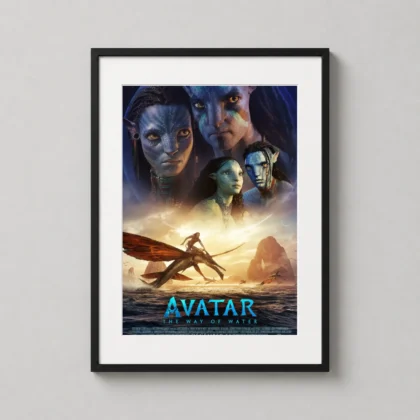 Avatar: The Way Of Water Movie Poster – Iconic Poster (2022 Version 2): Modern Sci-Fi Wall Art Print framed wall art mockup