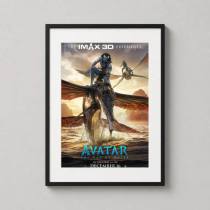 Avatar: The Way Of Water Movie Poster – 2022 IMAX Poster: Modern Sci-Fi Wall Art Print framed wall art mockup