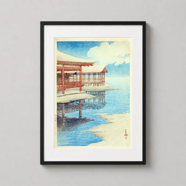 Miyajima Winter Sky Itsukushima Shrine Japanese Art Print