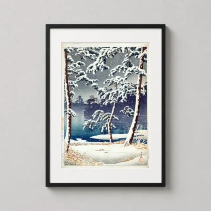 Exclusive Senzoku Pond Art Print - Japanese woodblock print from MerchFuse
