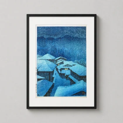 Authentic Hasui Kawase Snow Art - Japanese woodblock print from MerchFuse