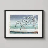 Hinuma Swamp in Snow, Kawase Hasui Japanese Art Print