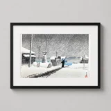 Hasui Kawase Snow at Tsukishima 1930 Japanese Art Print
