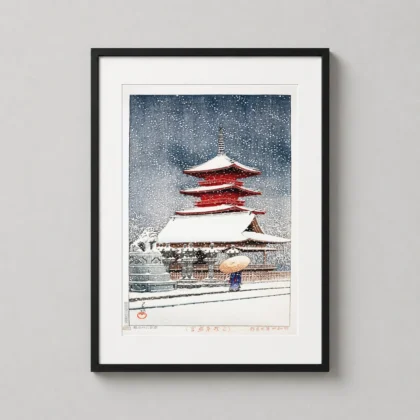 Classic Ueno Toshogu Shrine Art - Japanese woodblock print from MerchFuse