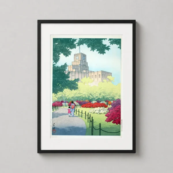 Hibiya Park Tokyo Japanese Woodblock Art Print by Kawase Hasui