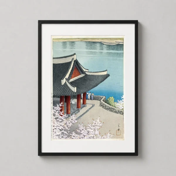 Pubyong Pavilion Pyongyang Spring Japanese Woodblock Art Print