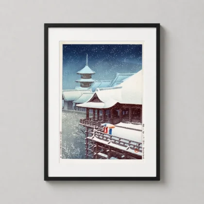 Authentic Kiyomizu Temple Art Print - Japanese woodblock print from MerchFuse