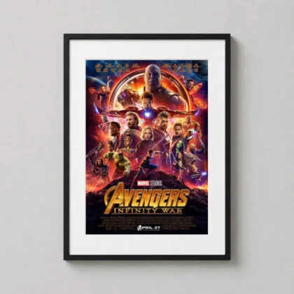 Avengers Infinity War Movie Poster Print for home theater wall decor by MerchFuse